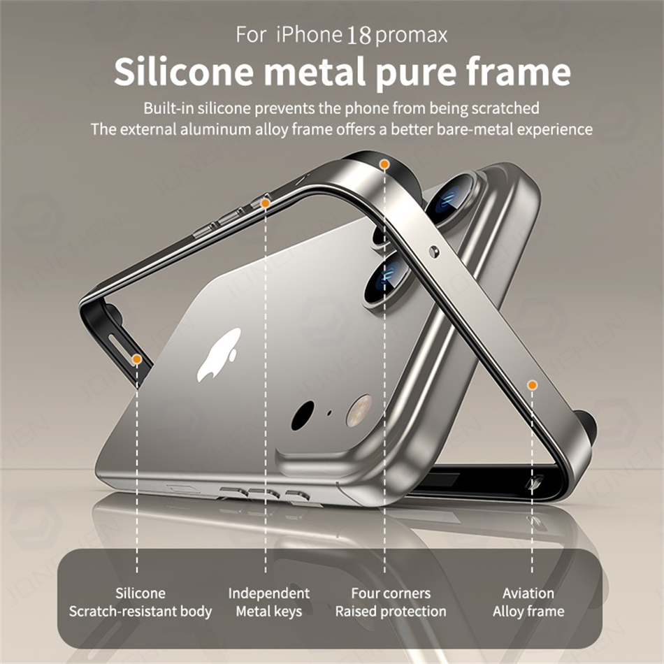 Light Hybrid Silicone Frame Al - огляд і ціна Metal Bumper Aluminum Frame Case